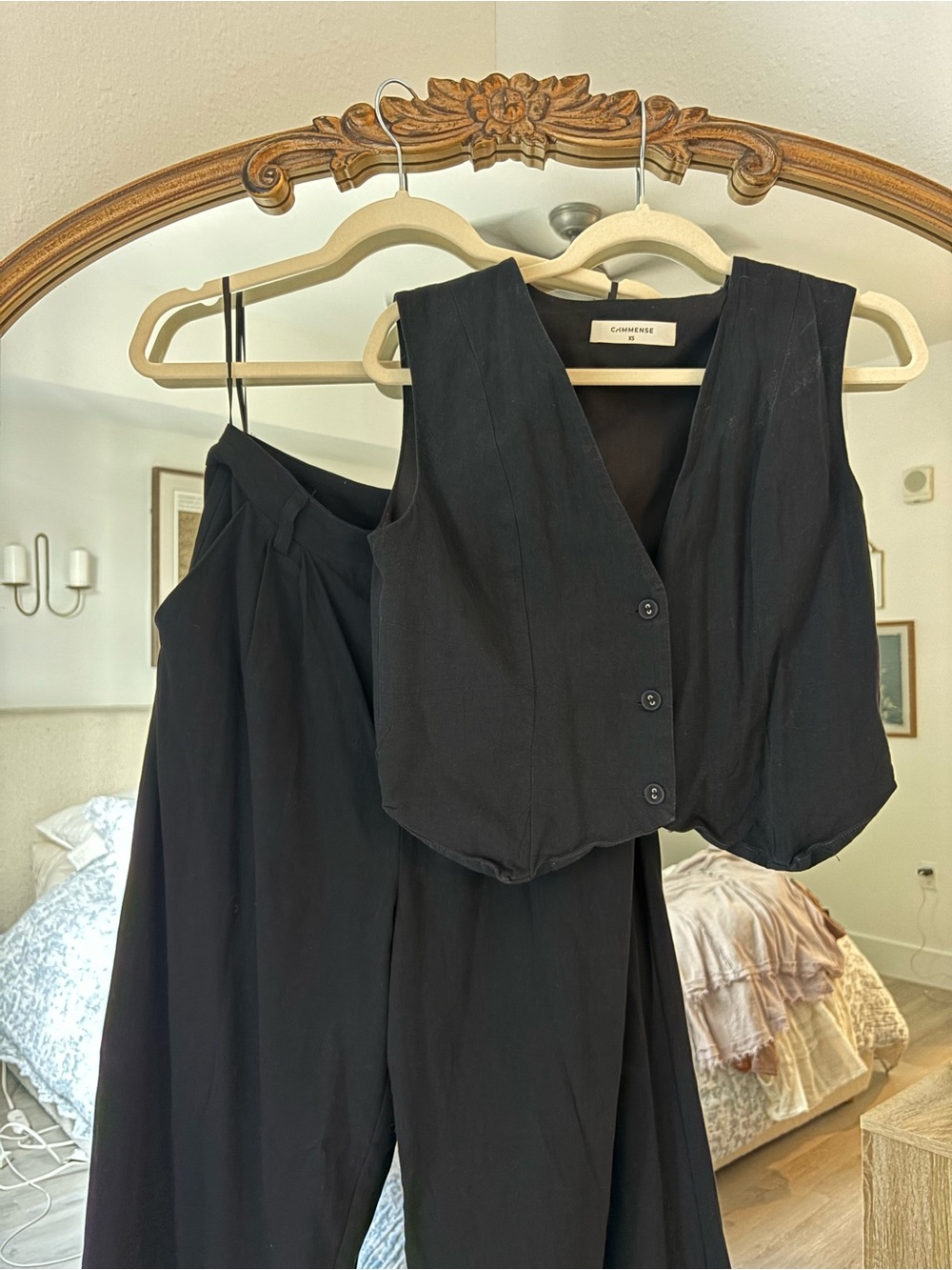 Commense Black Business Set - Trousers and Vest